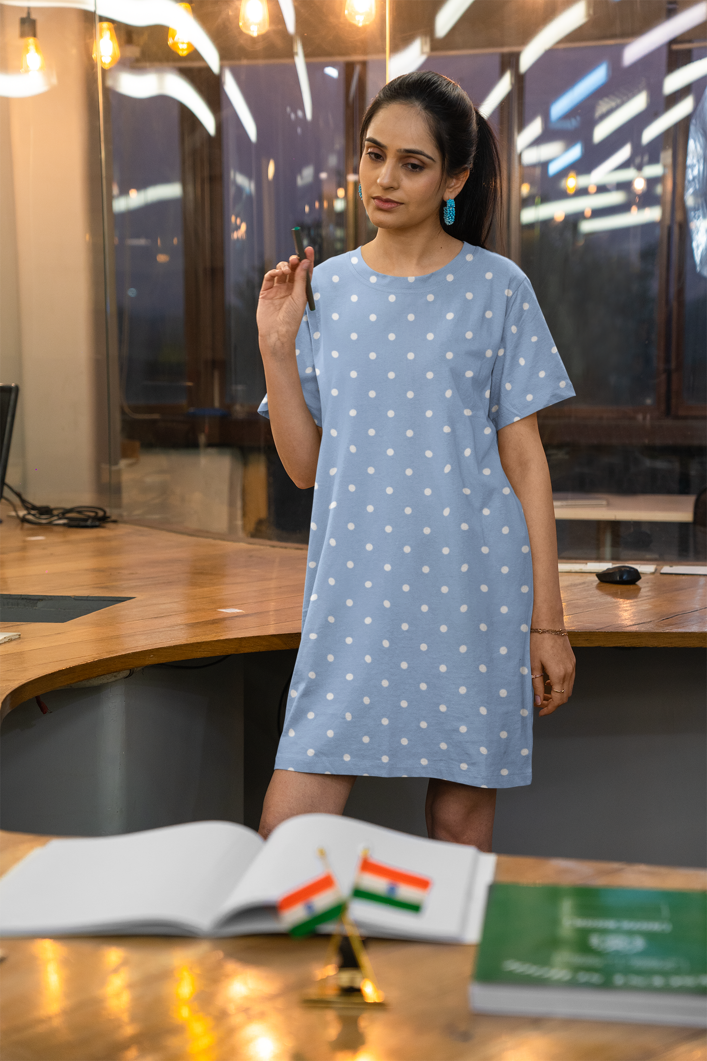 Tshirt Dress_Daynight Dots