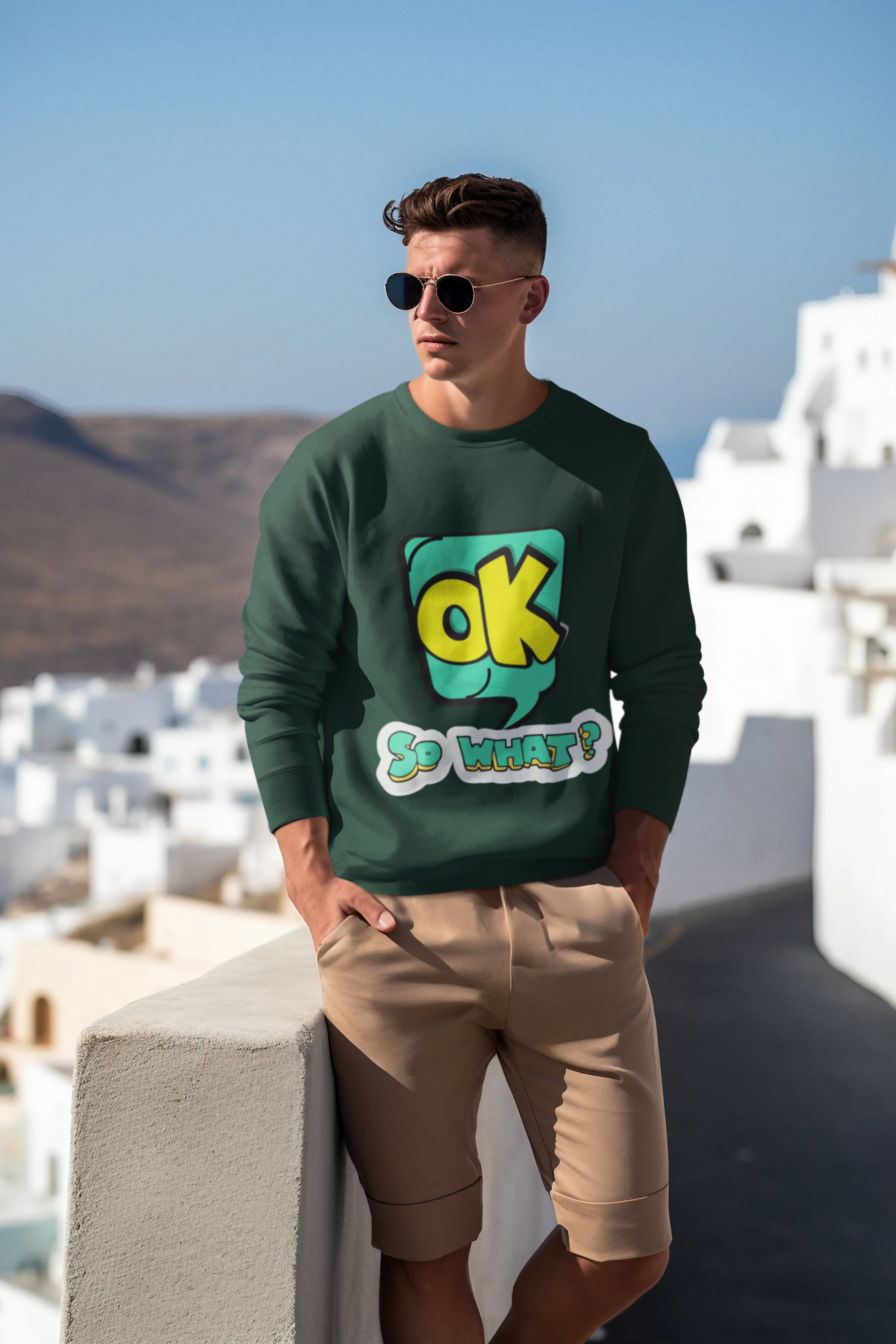 Men Resolute attitude Oversized Sweatshirt