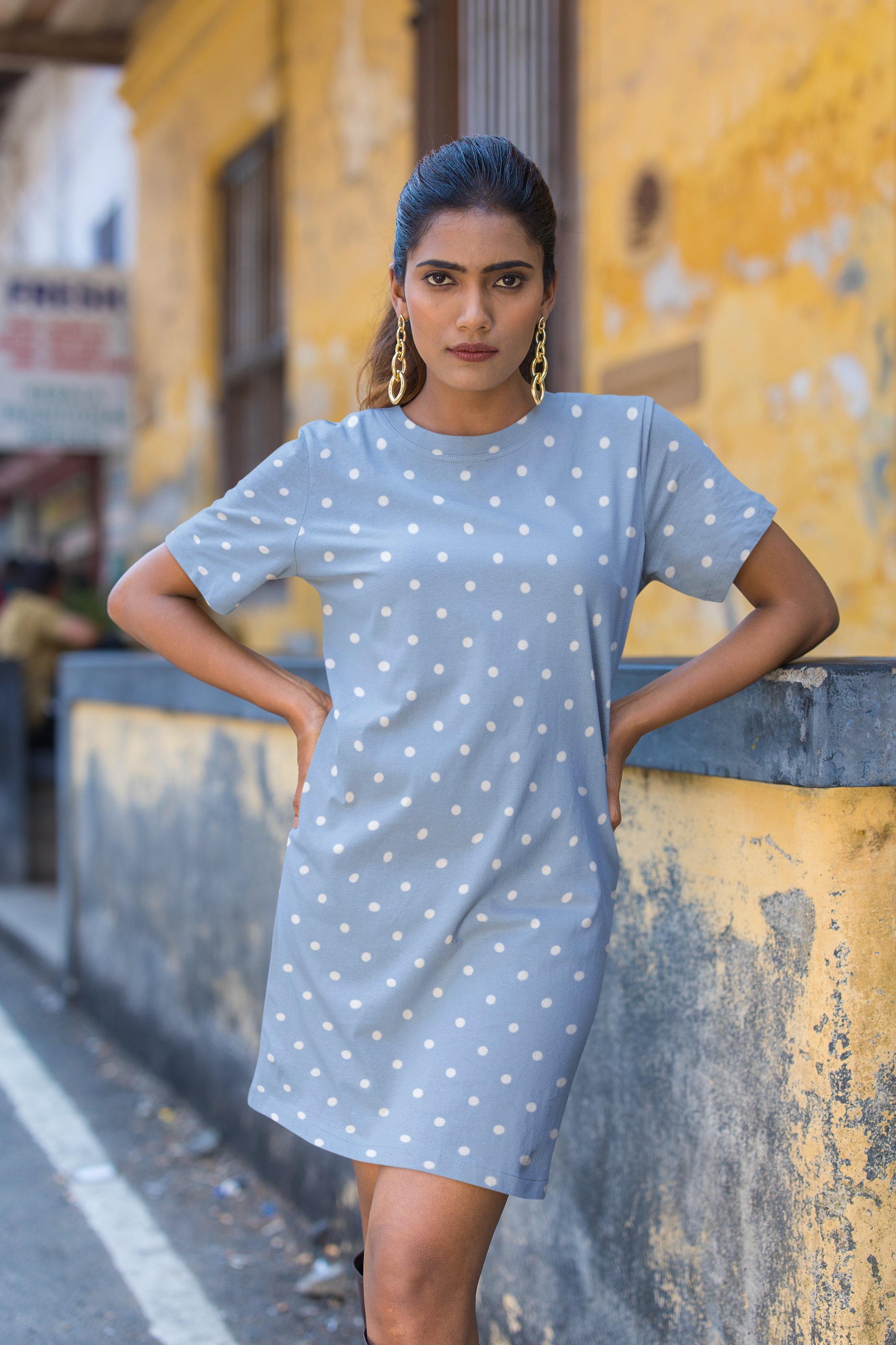 Tshirt Dress_Daynight Dots