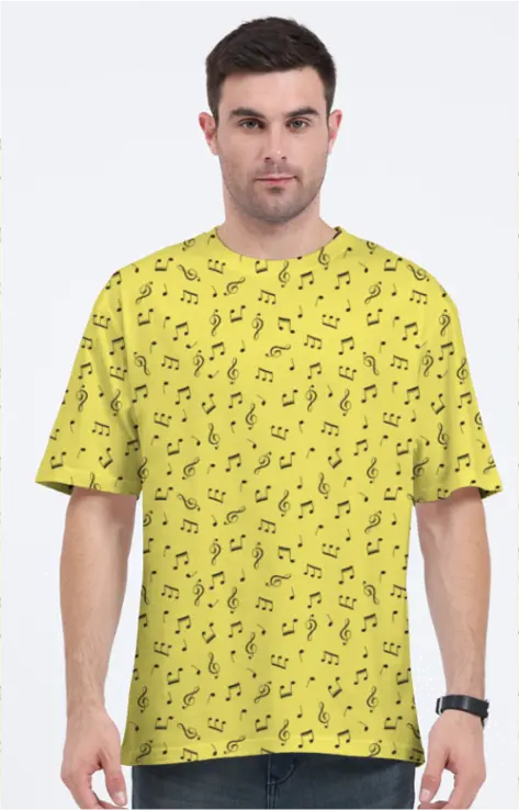 AOP Men Melodic Oversized Tshirt