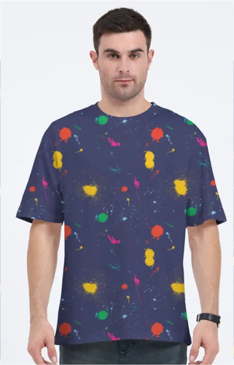 AOP Men PaintStreaks Oversized Tshirt