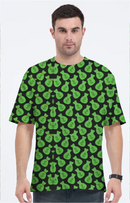 AOP Men Dollar Pattern Oversized Tshirt Whozbrand