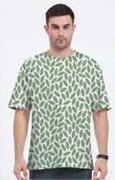 AOP Men LeafPrint Oversized Tshirt Whozbrand