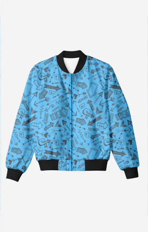 AOP Men Inked Sky Bomber Jacket