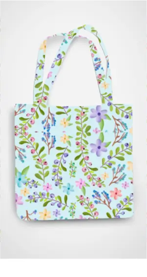 AOP Accessories Petal Paradise Tote Bag Zipper