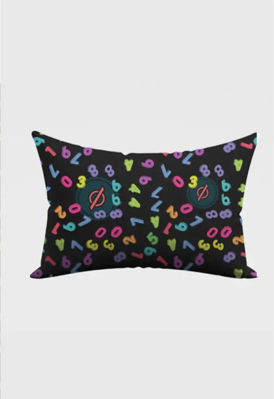 AOP Accessories Colorful Alphanumeric Pillow Cover